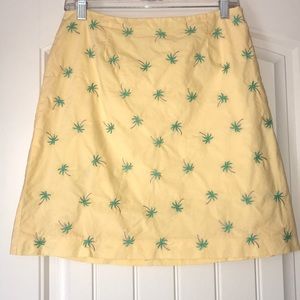 Talbots Palm Tree Embroidered Skirt Size 10